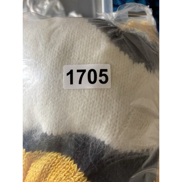 Vtg Maurada Sweater Large Knit Yellow Crew Retro Cardigan Pullon - Picture 13 of 13